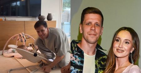 Tak Marina i Wojciech Szczęśni urządzili się w Barcelonie: minimalistyczny salon, duży taras, palmy za oknem oraz BASEN