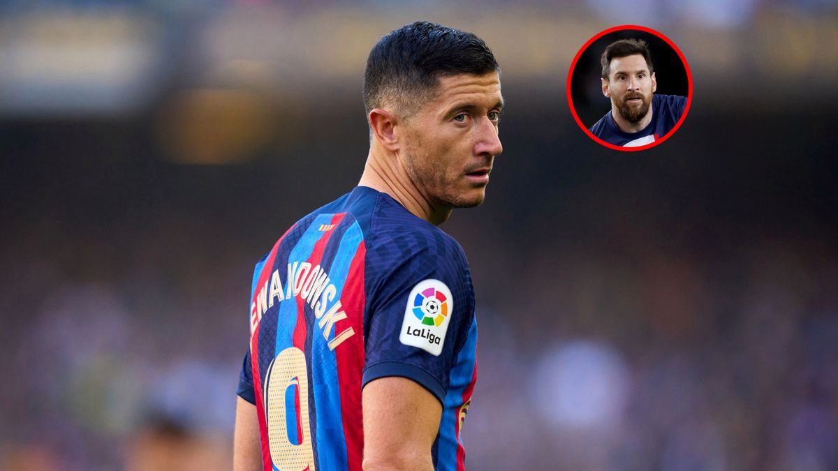 Zdjęcie okładkowe artykułu: Getty Images / Alex Caparros / Na zdjęciu: Robert Lewandowski i Lionel Messi (w kółeczku)