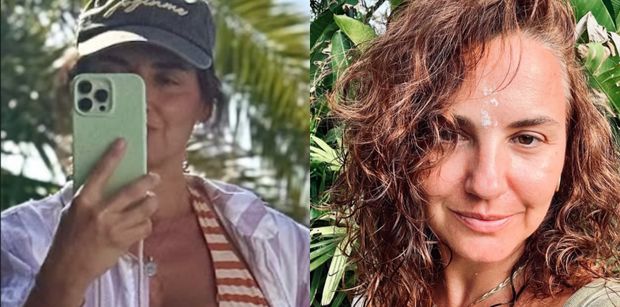 Żona Marcina Prokopa eksponuje ciało w pasiastym bikini