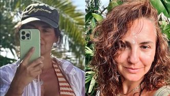 Żona Marcina Prokopa eksponuje ciało w pasiastym bikini