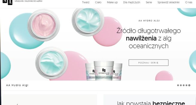 Kosmetyki AA z nową stroną od Zjednoczenie.com