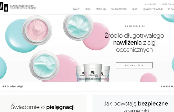 Kosmetyki AA z nową stroną od Zjednoczenie.com