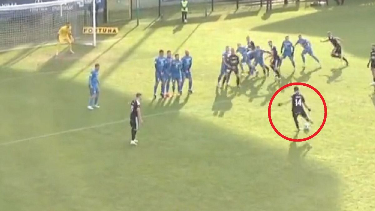 Twitter / Polsat Sport / Na zdjęciu: gol Mokrzyckiego