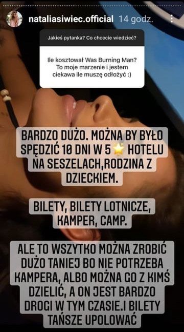 Natalia Siwiec opowiada o Burning Manie