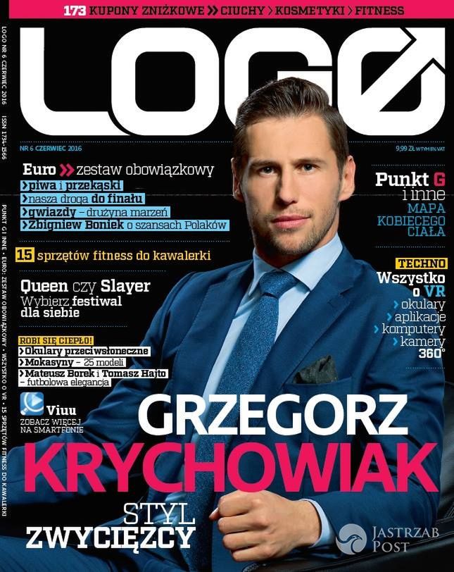 Grzegorz Krychowiak na okładce "Logo" (czerwiec 2016)