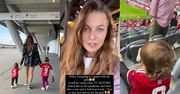 Anna Lewandowska PO RAZ PIERWSZY przyprowadziła Laurę na mecz Lewego: "Czas kupić dla dziewczynek NOWE KOSZULKI" (ZDJĘCIA)