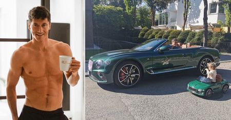 Robert Lewandowski pozuje w samochodzie za 1,5 miliona złotych. Fanka: "Też chciałabym mieć TAKIEGO TATĘ"(FOTO)