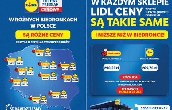 Lidl znów porównuje się w kampanii reklamowej do Biedronki