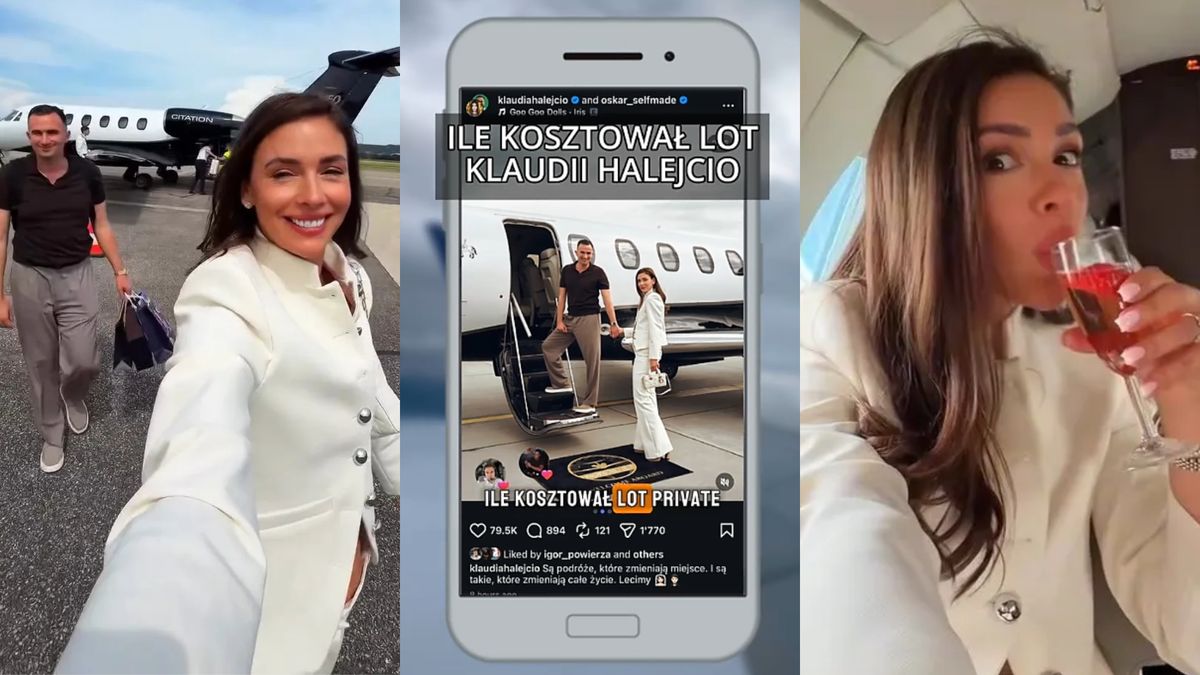 Wiemy, ile kosztował ślubny lot Klaudii Halejcio