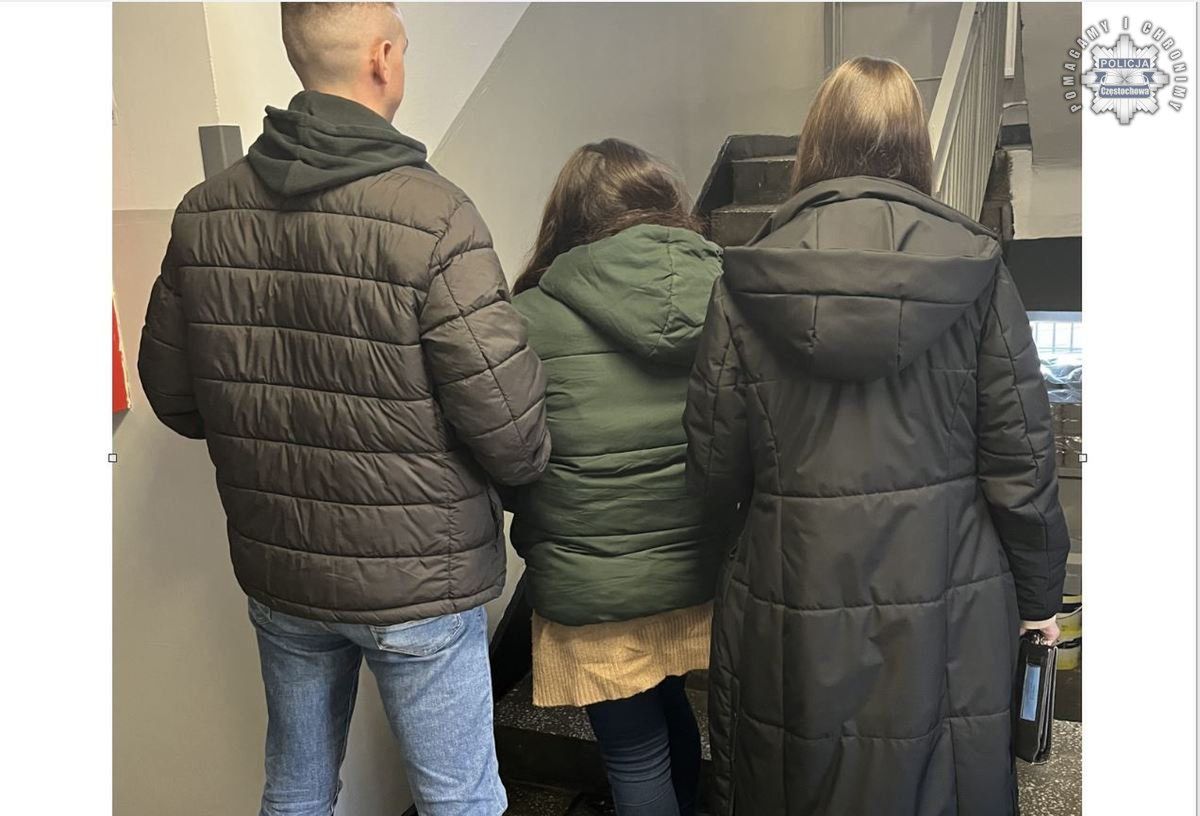 Dziecko błąkało się na mrozie – pijani opiekunowie zatrzymani w Częstochowie