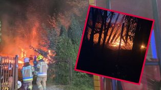 Dobiegniewo: Nocny pożar pod Włocławkiem! Spłonęła wiata pełna cennego drewna z tropików