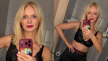 Olga Borys odsłoniła PŁASKI BRZUCH w koronkowym staniku. 50-latka zdradziła, jak dba o formę. "To się opłaca" (FOTO)