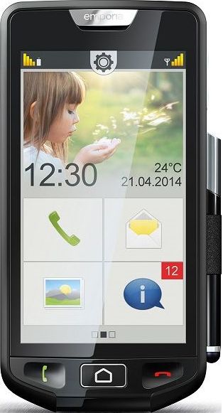 Emporia SMART dedykowany jest osobom starszym dlatego wyposażony został w duży ekran obsługiwany za pomocą stylusa.