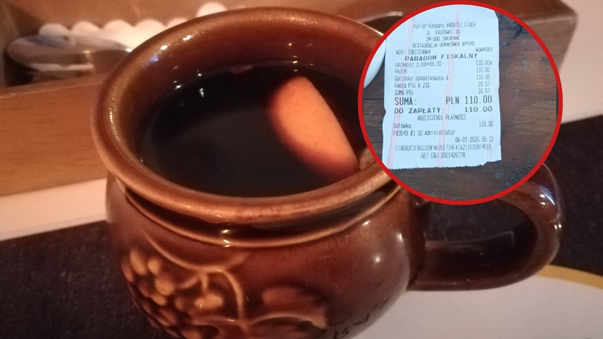 Cena za dwa kubki grzańca go przeraziła