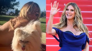 Skryta za psem Heidi Klum smaży się TOPLESS. Wie, jak podgrzać atmosferę? (FOTO)