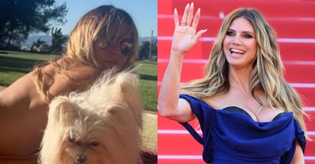 Skryta za psem Heidi Klum smaży się TOPLESS. Wie, jak podgrzać atmosferę? (FOTO)