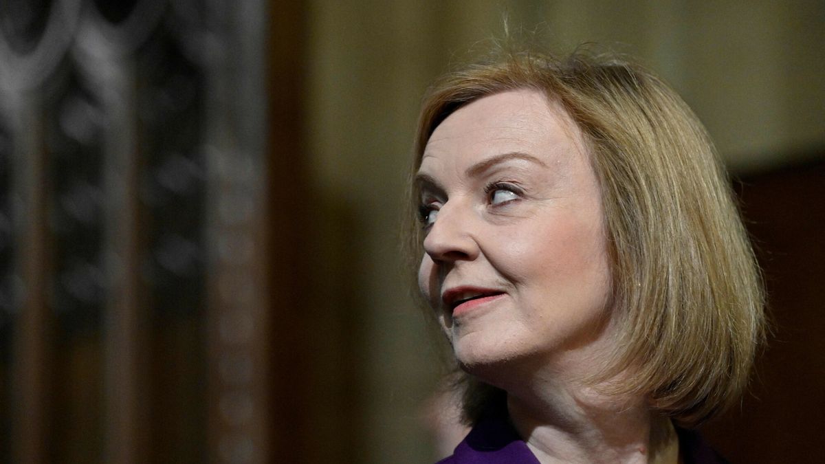 TemporaryBritain's Foreign Secretary Liz Truss reacts as she walks through the Central Lobby at the Palace of Westminster ahead of the State Opening of Parliament at the Houses of Parliament, in London, on May 10, 2022. - Queen Elizabeth II will miss Tuesday's ceremonial opening of Britain's parliament, as Prime Minister Boris Johnson tries to reinvigorate his faltering government by unveiling its plans for the coming year. (Photo by JUSTIN TALLIS / POOL / AFP)JUSTIN TALLIS