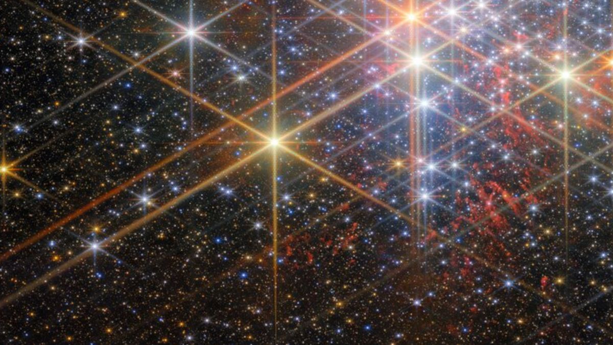 Westerlund 1 w obiektywie teleskopu Jamesa Webba.