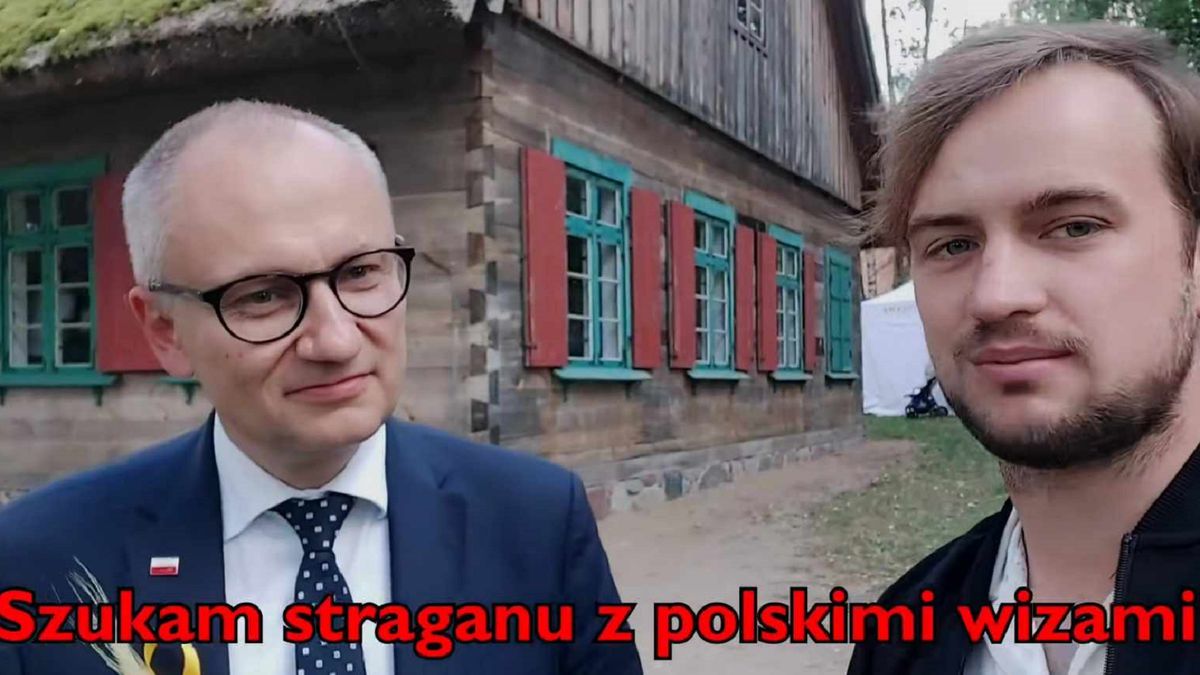 Błażej Poboży spytany o stoisko z wizami.