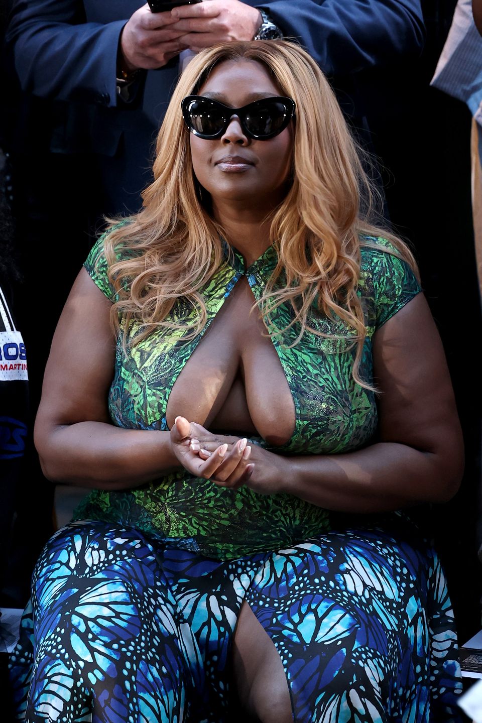 NEW YORK, NEW YORK - SEPTEMBER 11: Lizzo attends the Kim Shui fashion show during New York Fashion Week on September 11, 2026 in New York City. (Photo by Jamie McCarthy/Getty Images)