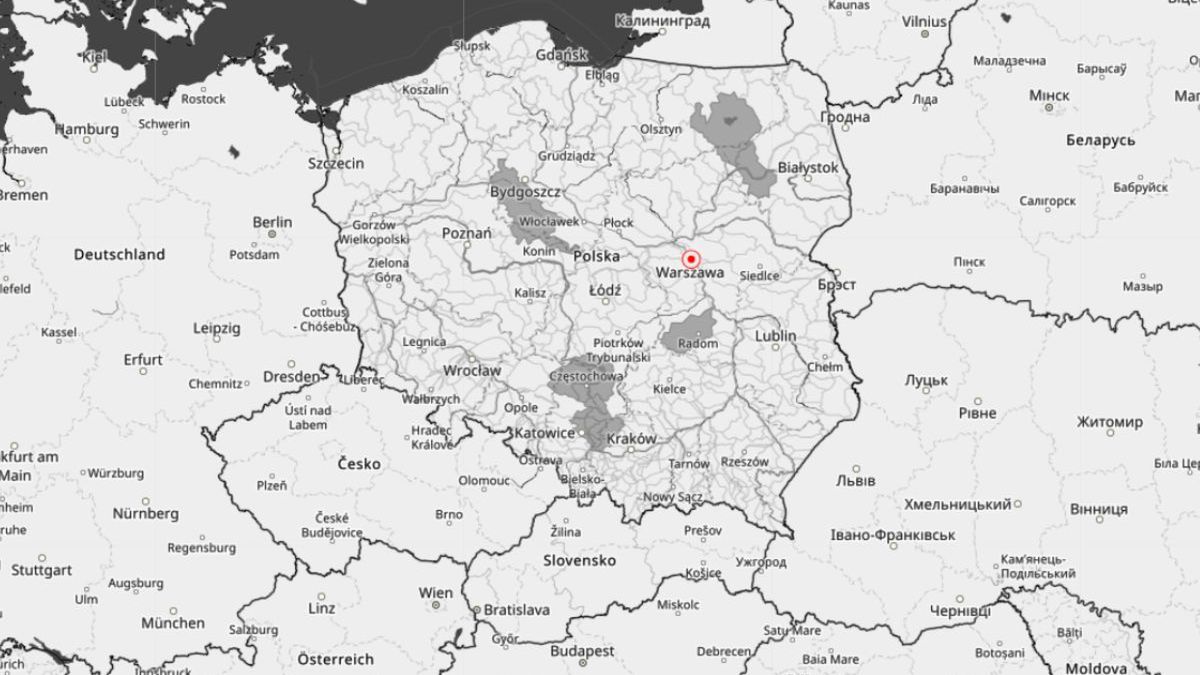 Oznaczone obszary są najmocniej zagrożone suszą hydrologiczną.