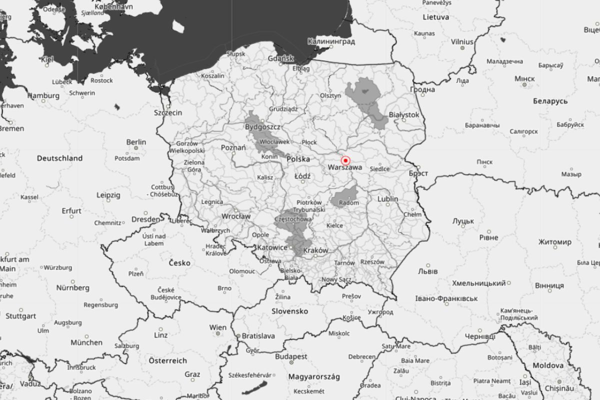 Oznaczone obszary są najmocniej zagrożone suszą hydrologiczną.