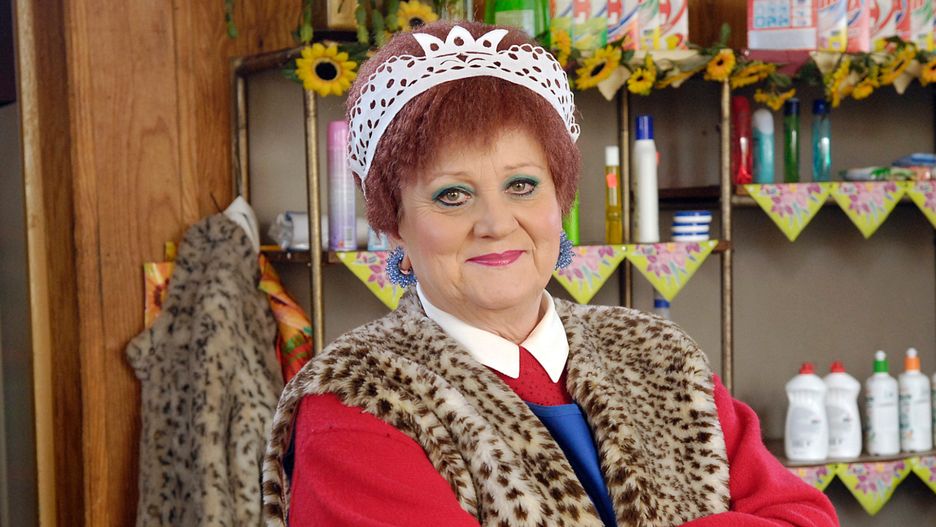 Małgorzata Rożniatowska na planie "Złotopolskich"