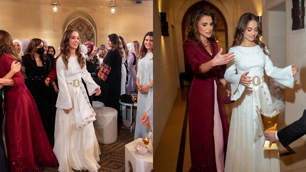 Królowa Jordanii i jej córka tuż przed ceremonią "Henna Night"