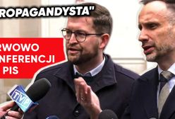Awantura na konferencji PiS. Moment starcia z dziennikarzem TVP
