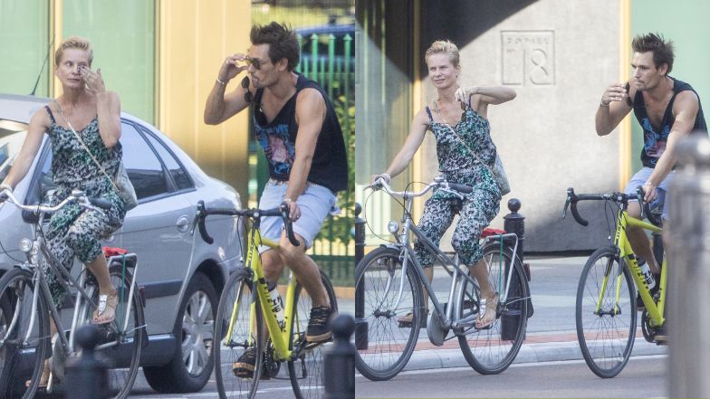 Magdalena Cielecka i Bartosz Gelner przyłapani podczas rowerowej przejażdżki
