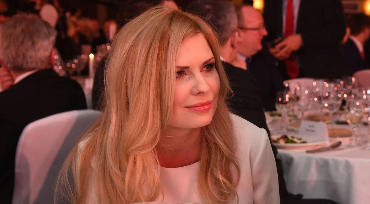 Patrycja Kotecka-Ziobro na gali wręczenia nagrody Człowiek Roku Tygodnika WPROST. Warszawa, luty 2016 roku