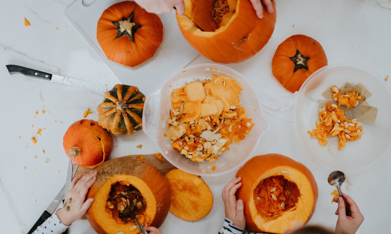 A pumpkin lantern is an excellent decoration for Halloween.