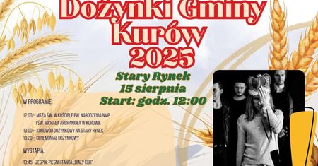 Dożynki Gminy Kurów 2025. Wystąpi zespół VIDEO!