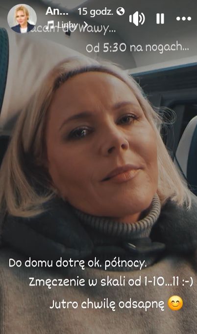 Wpis Anny Samusionek na Instagramie