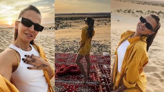 Anna Lewandowska chwali się wytatuowaną dłonią i podziwia katarski zachód słońca (ZDJĘCIA)