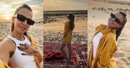 Anna Lewandowska chwali się wytatuowaną dłonią i podziwia katarski zachód słońca (ZDJĘCIA)