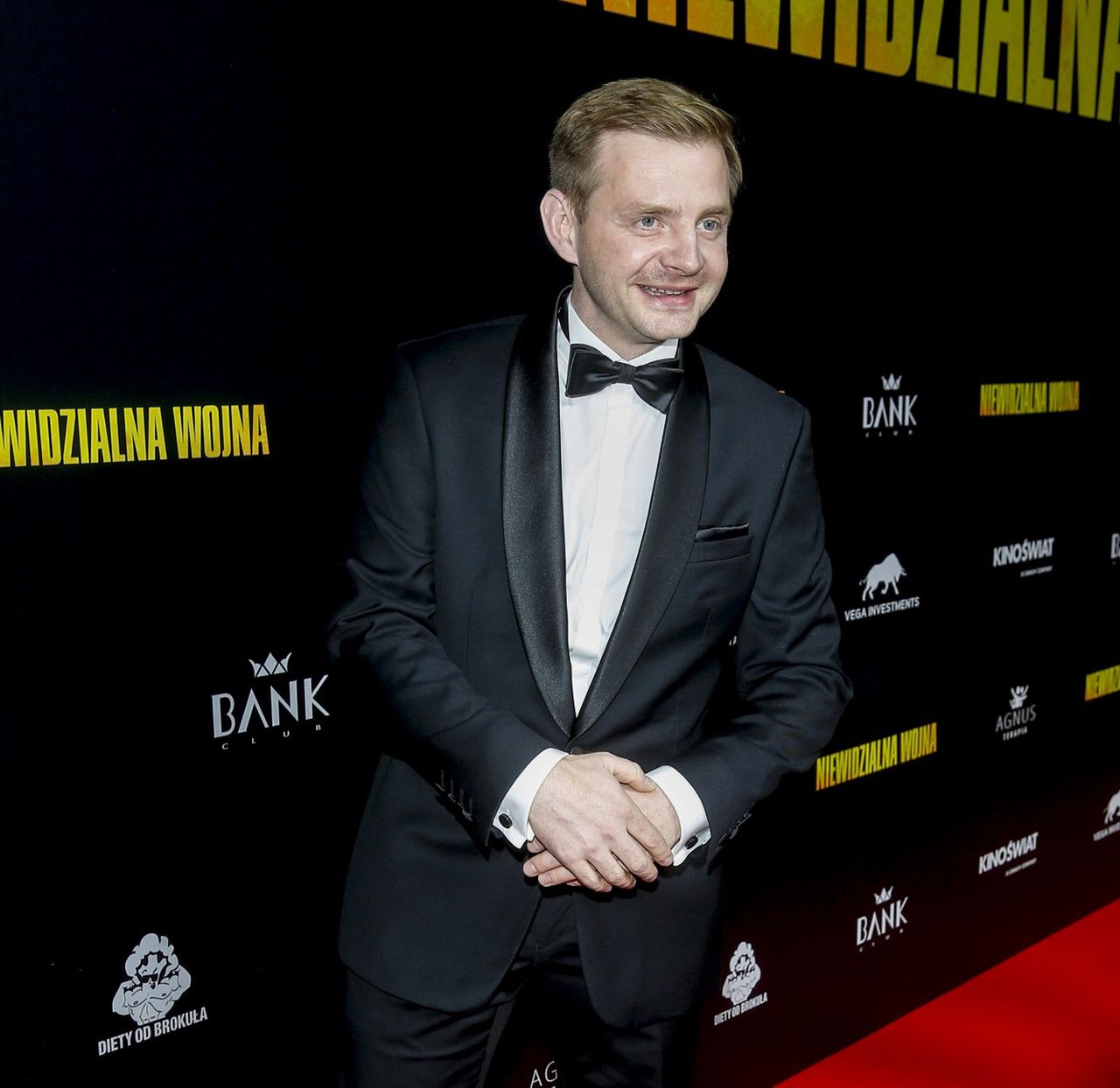 Rafał Zawierucha na premierze "Niewidzialnej wojny", w której wcielił się w Patryka Vegę