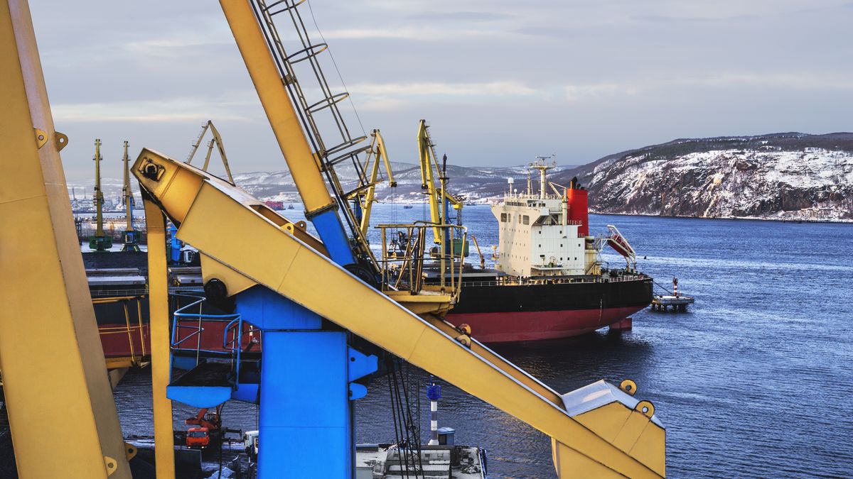Rosyjski port w Murmańsku