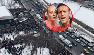 Tłumy na ulicach. Nawalna nie mogła przyjechać na pogrzeb męża