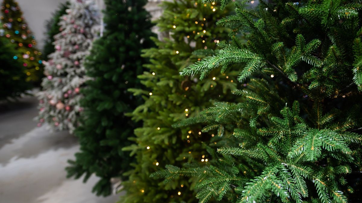 W sklepach można znaleźć rozmaite sztuczne choinki