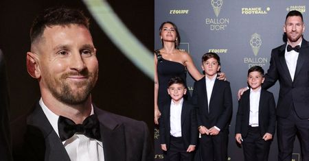 Złota Piłka 2023. Lionel Messi z żoną i trzema synami kradnie show na gali. Robert Lewandowski w tym roku się nie pojawił... (ZDJĘCIA)