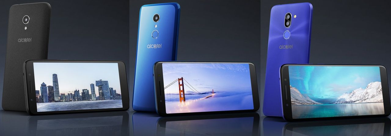 Od lewej: Alcatel 1, Alcatel 3 i Alcatel 3x