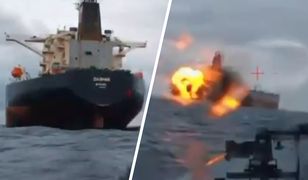 Atak na rosyjską flotę cieni. Jest spektakularne nagranie