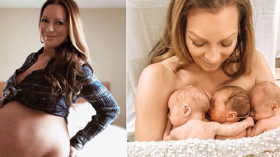 Mimo zagrożenia życia podczas ciąży, po porodzie cała trójka dzieci czuje się dobrze