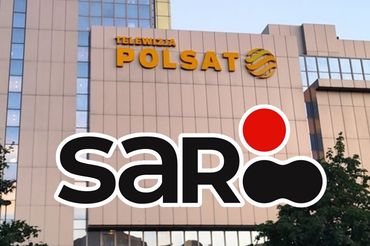 Logo SAR na tle siedziby Telewizji Polsat