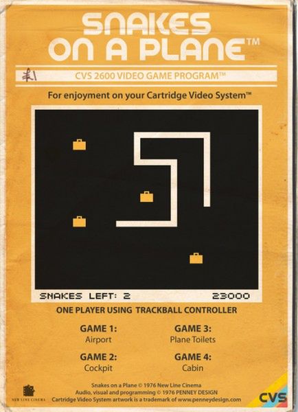 Plakaty do filmów i seriali w stylu okładek gier na Atari 2600 5