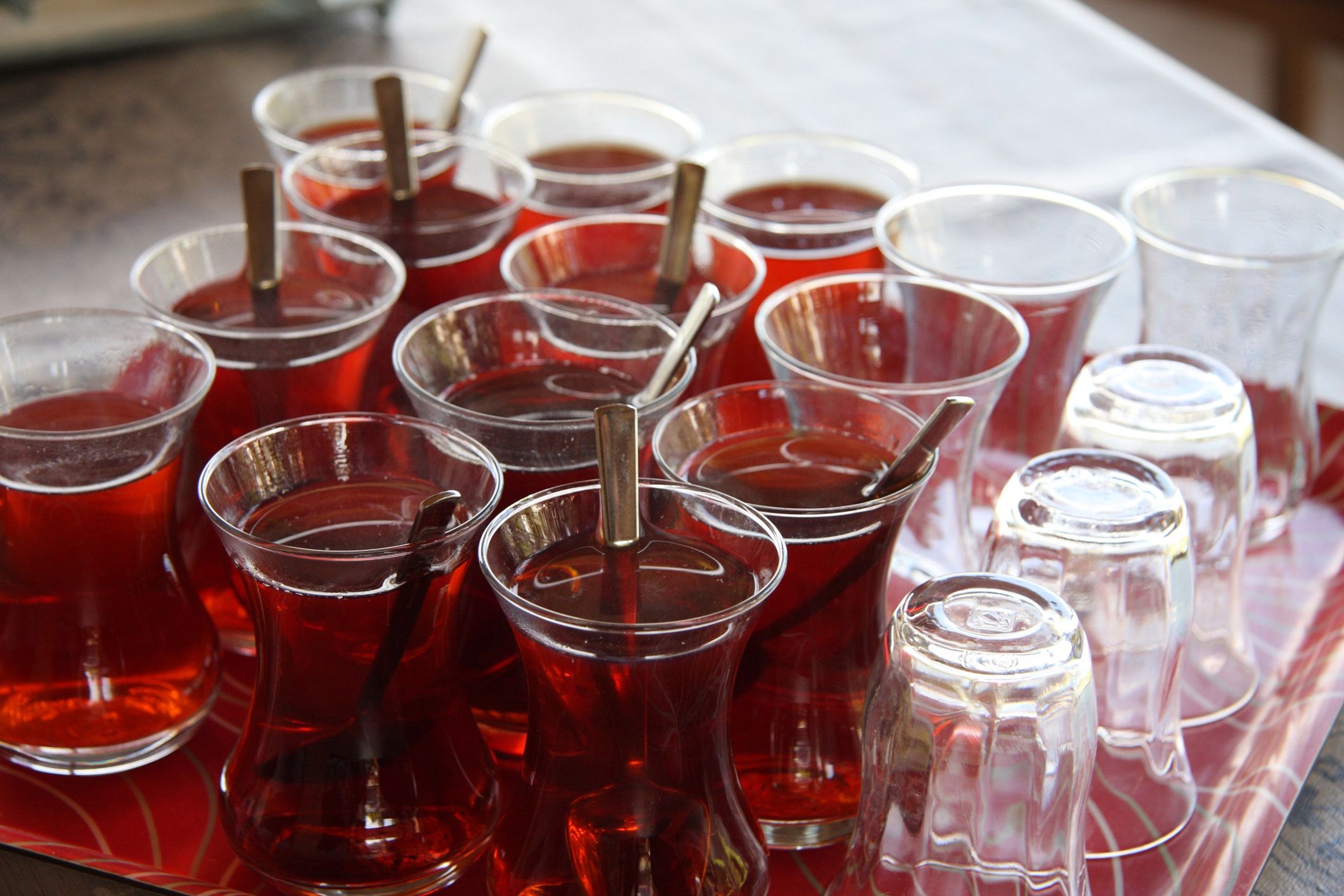 Tea service
Traditional Turkish tea glasses with infusion tea.
Sebnem Dora
infusion