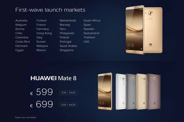 Informacje o dostępności Huawei Mate 8