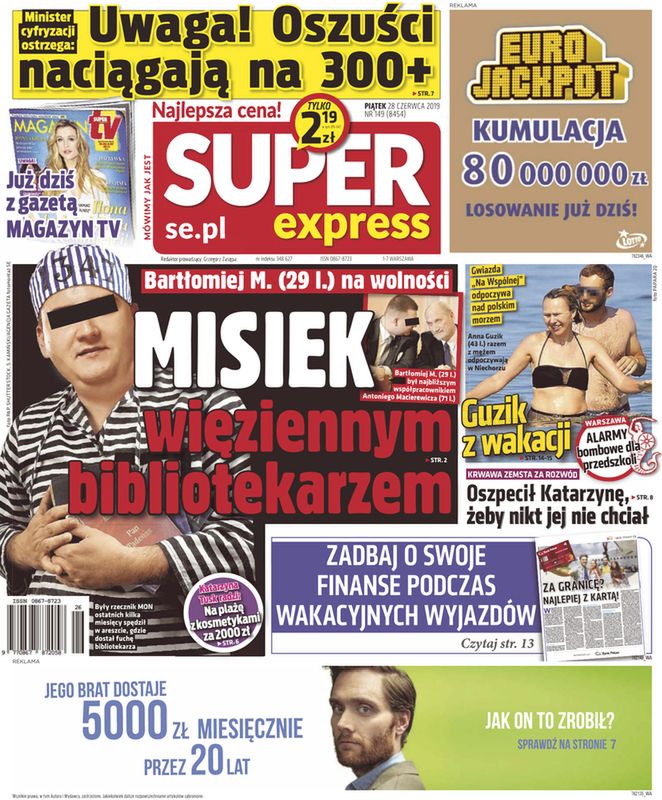 Anna Guzik na okładce Super Express