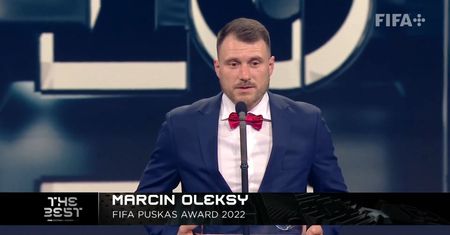 Marcin Oleksy z Warty Poznań z wyróżnieniem FIFA! Jego gol został uznany za najpiękniejszy w 2022 roku